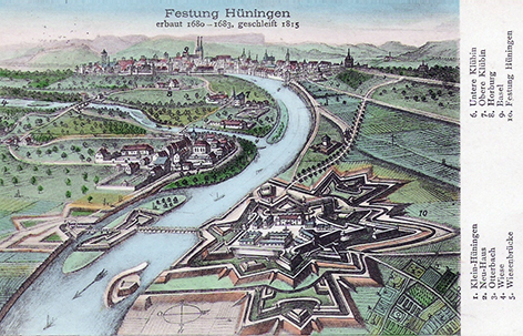 Plan de Huningue vers 1680