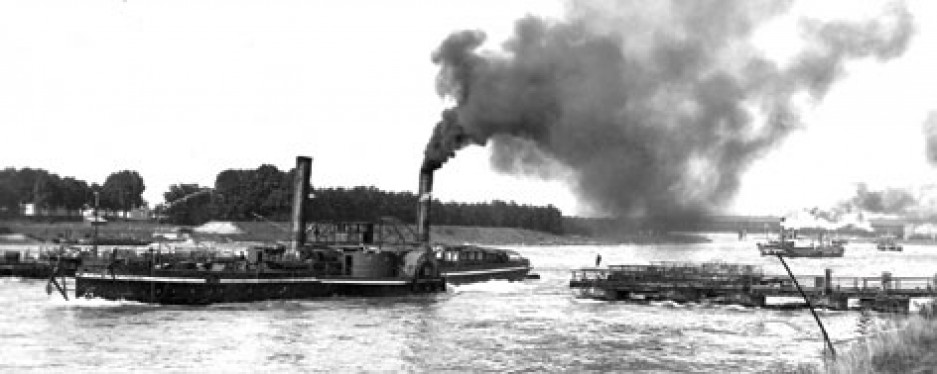 Bateau à vapeur sur le Rhin