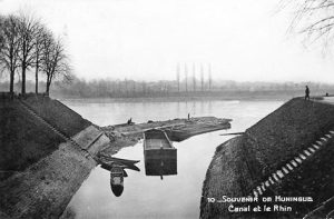Le canal de Huningue et le Rhin