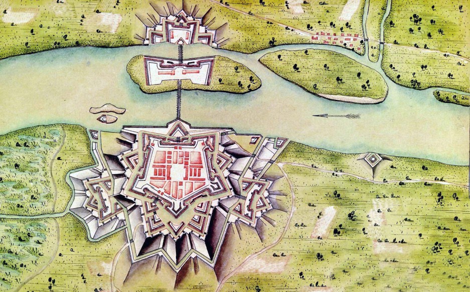 Plan cadastral de la ville de Huningue