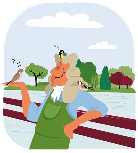 Vauban jardinier : illustration Jardin des Oiseaux