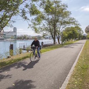 Voie verte cyclable à Huningue