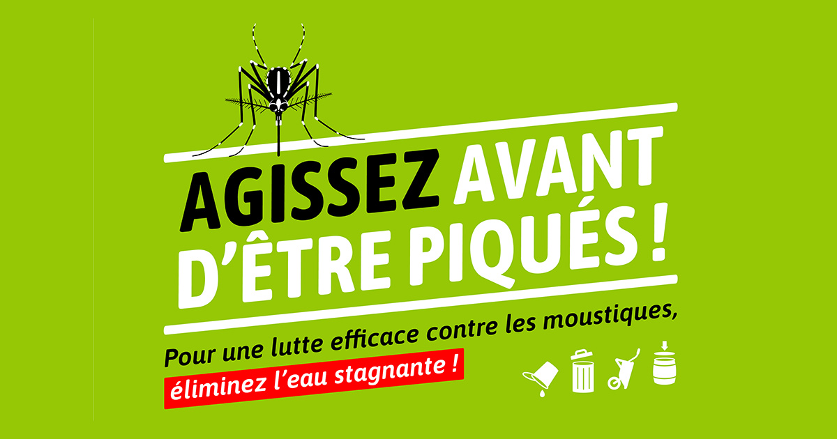 Pour une lutte efficace contre les moustiques éliminez l'eau stagnante !