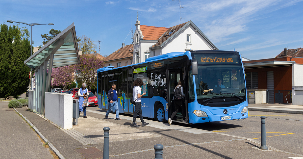 Une station du réseau Distribus à Huningue