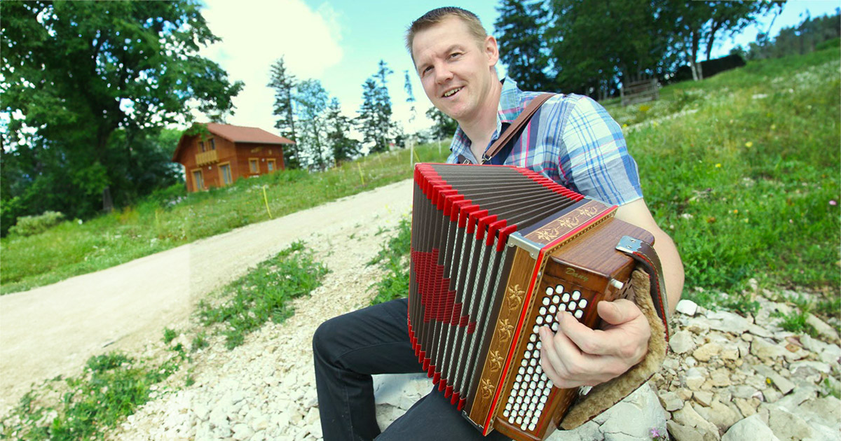 Dany Moureaux et son accordéon