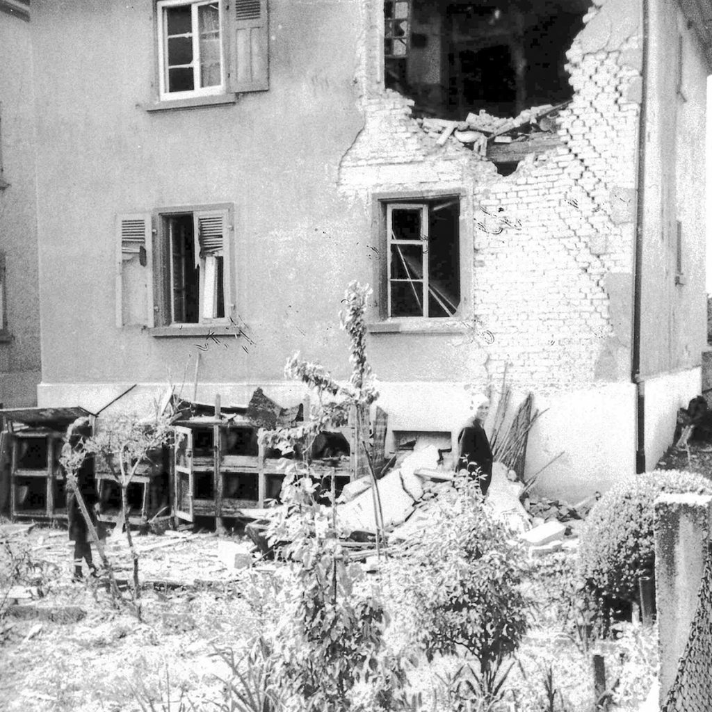 Huningue est anéantie en 1945 après la Libération