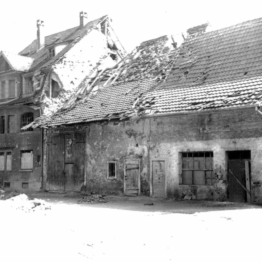 Huningue est anéantie en 1945 après la Libération