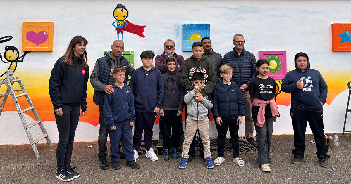 La fresque emblématique du quartier Tivoli